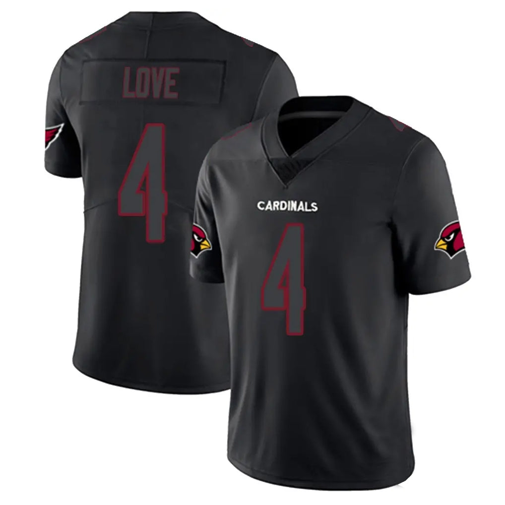 A.Cardinals #4 Jeremiyah Love Player Black Impact Limited Home Game Odoa Stitched Jerseys