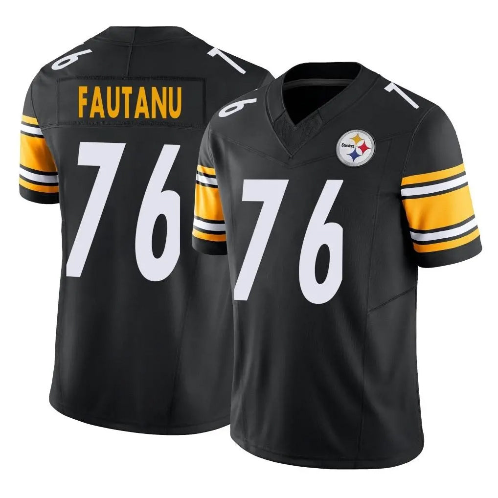 P.Steelers #76 Troy Fautanu Player Black Limited Vapor F.U.S.E. Home Game Odoa Stitched Jerseys