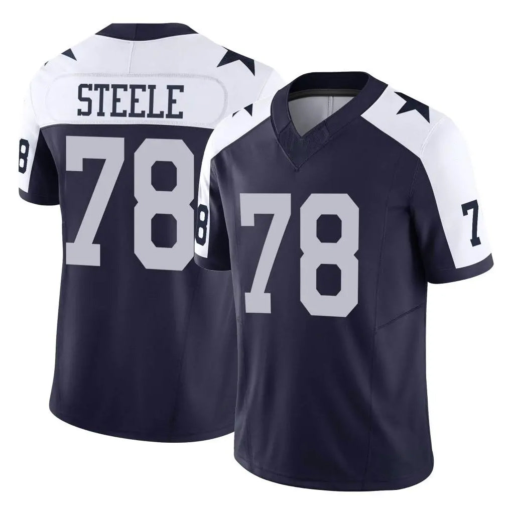 D.Cowboys #78 Terence Steele Player Navy-White Limited Alternate Vapor F.U.S.E. Home Game Odoa Stitched Jerseys