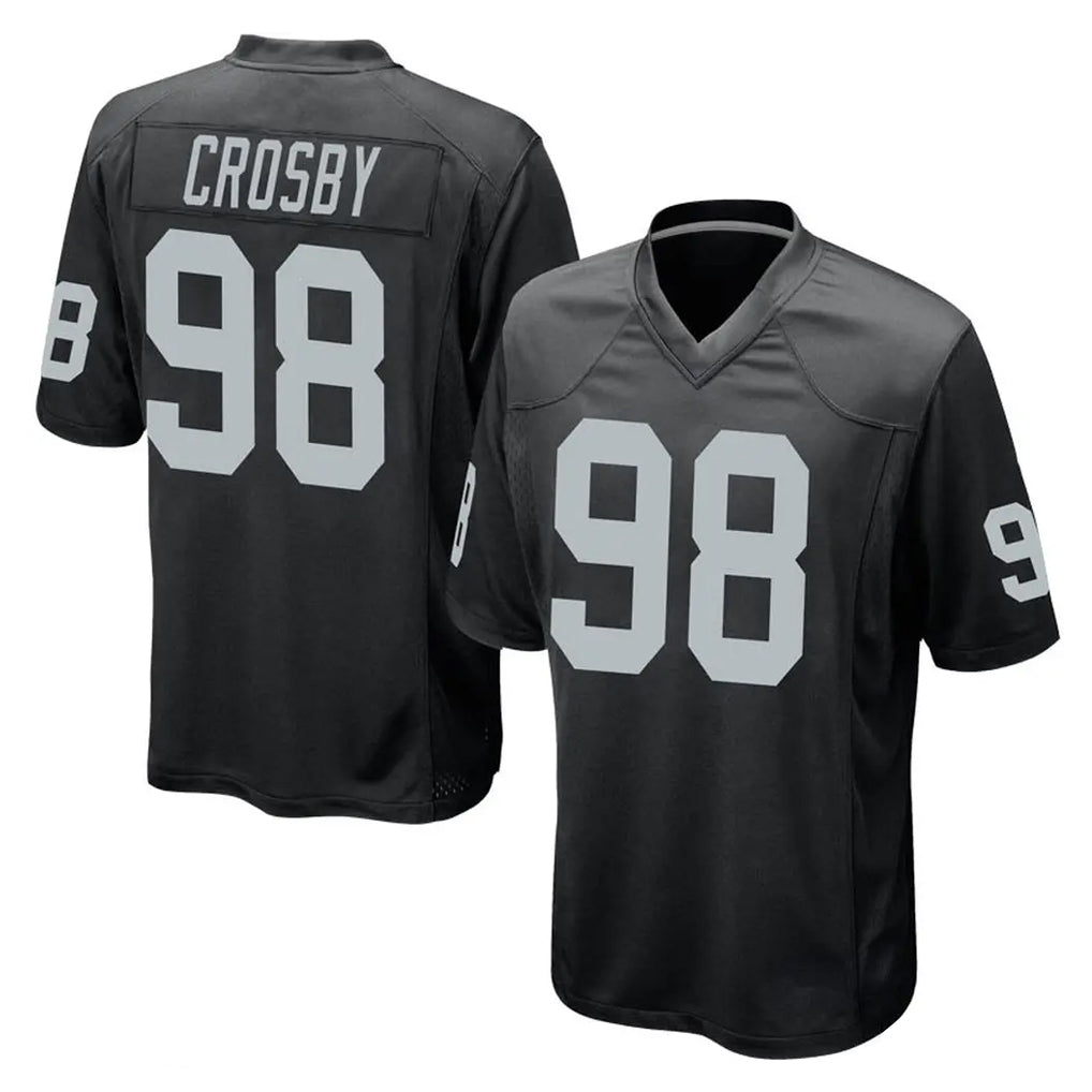 LV.Raiders #98 Maxx Crosby Player Black Home Game Odoa Stitched Jerseys