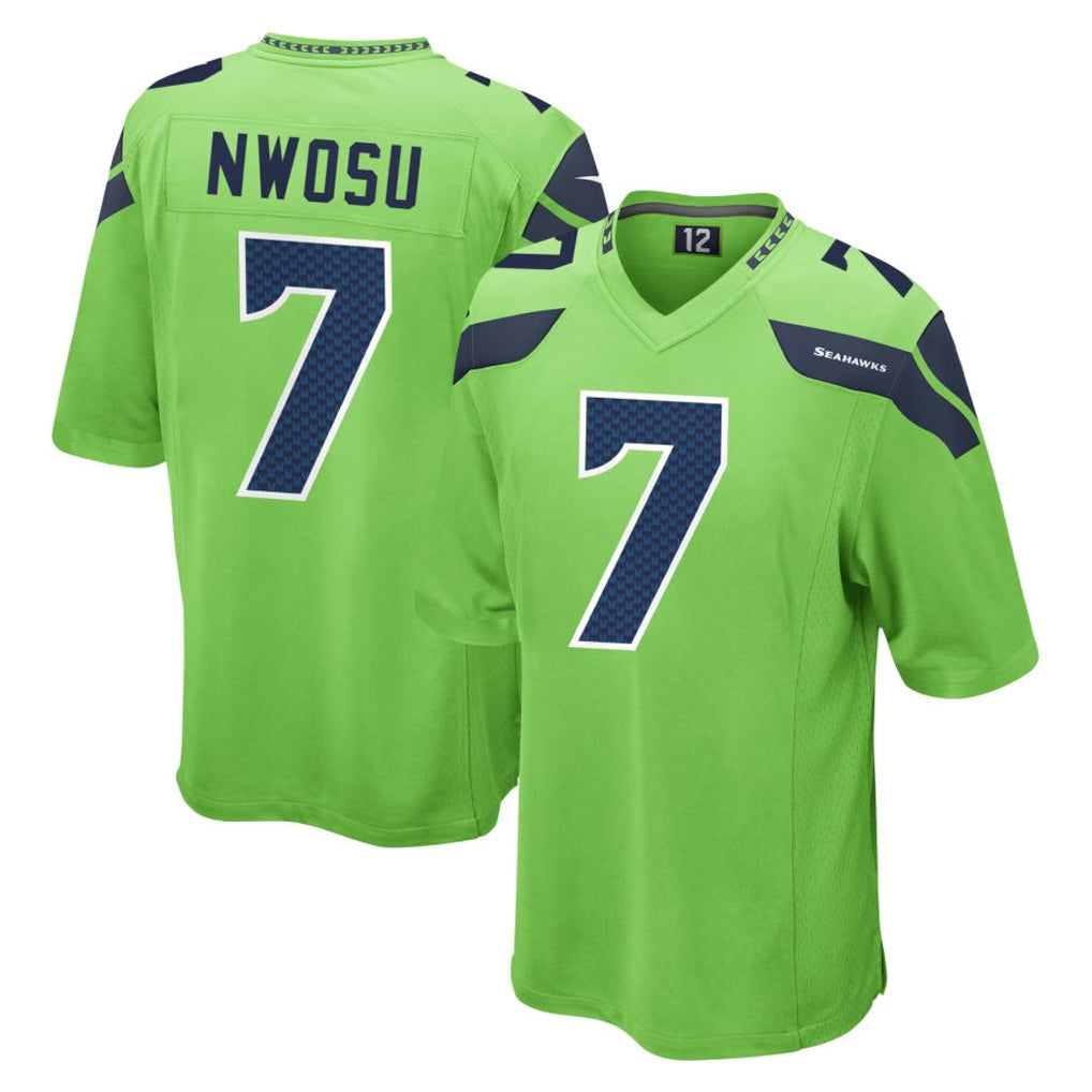 S.Seahawks #7 Uchenna Nwosu Player Green Home Game Odoa Stitched Jerseys