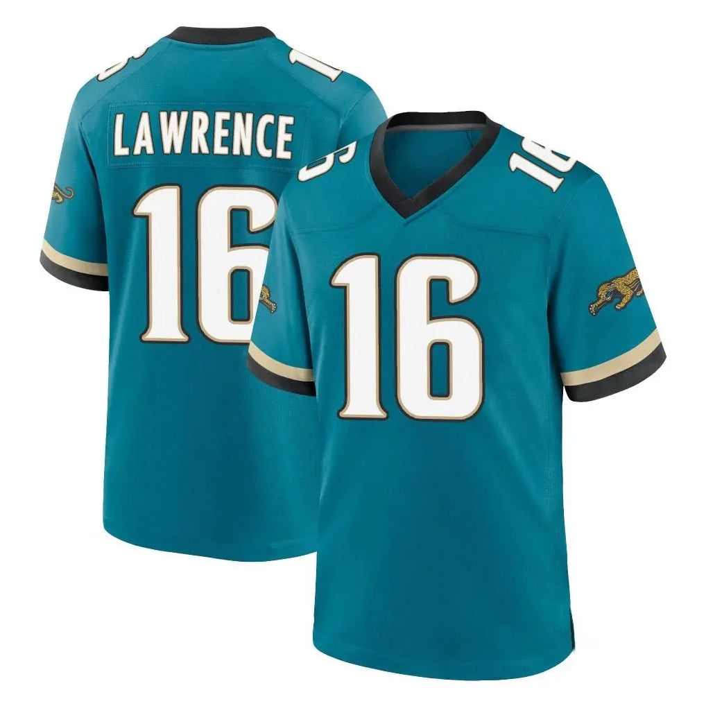 J.Jaguars #16 Trevor Lawrence Player Teal Prowler Throwback Limited Home Game Odoa Stitched Jerseys