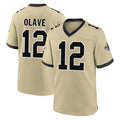 NO.Saints #12 Chris Olave Player Gold Home Game Odoa Stitched Jerseys
