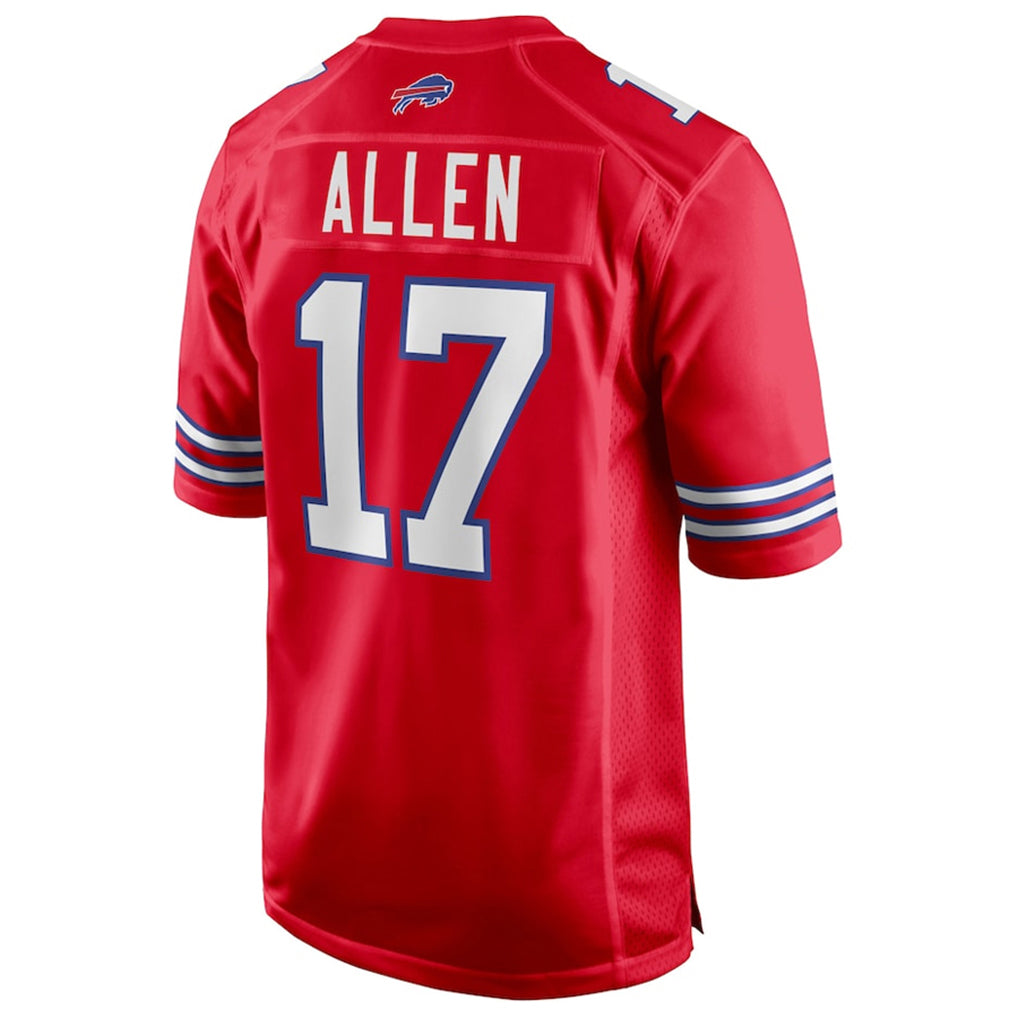 B.Bills #17 Josh Allen Player Red Home Game Odoa Stitched Jerseys