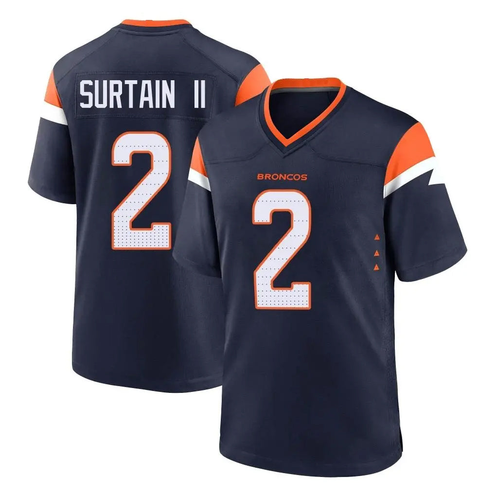 D.Broncos #2 Pat Surtain II Player Navy Home Game Odoa Stitched Jerseys