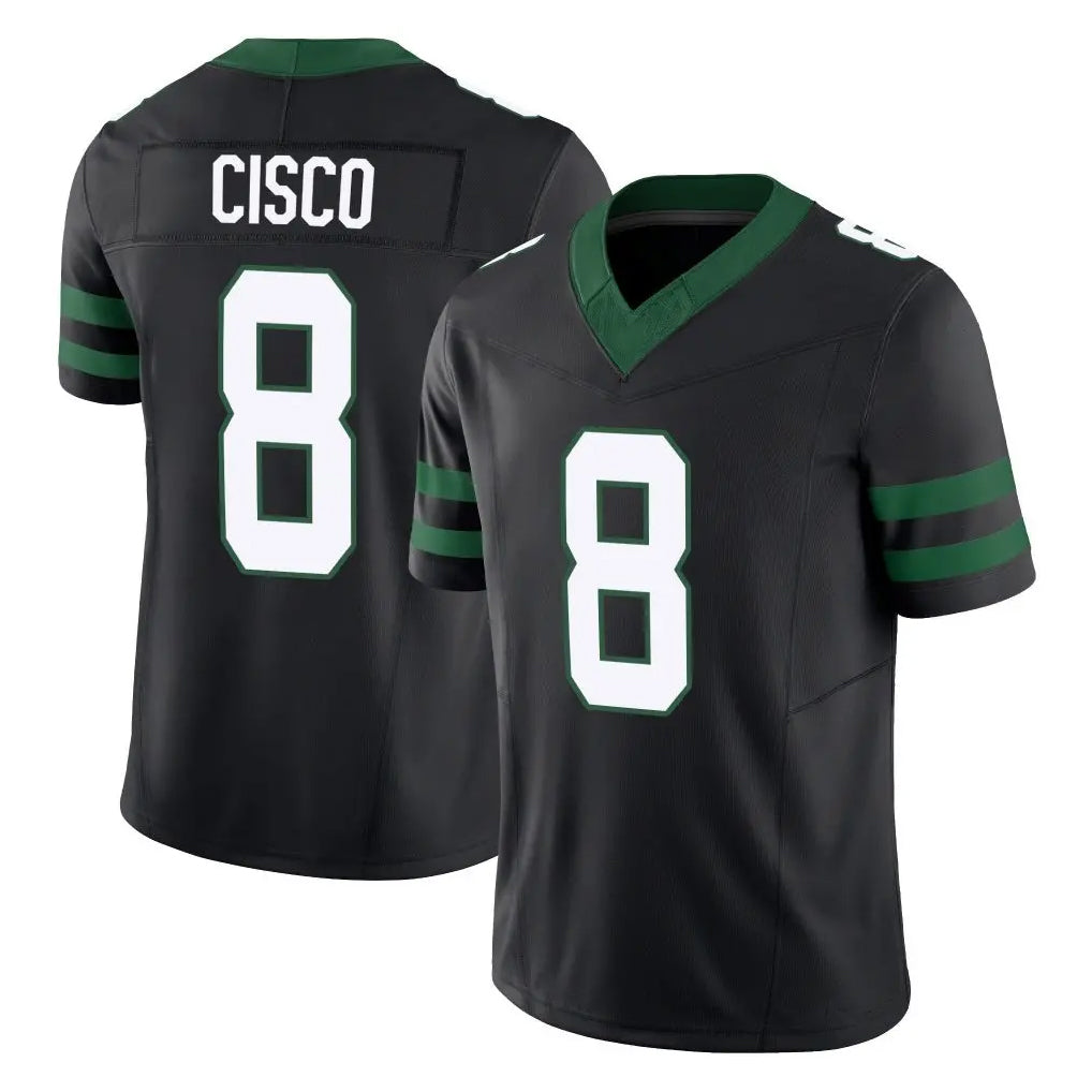 NY.Jets #8 Andre Cisco Player Black Limited Legacy Vapor F.U.S.E. Home Game Odoa Stitched Jerseys