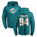 M.Dolphins #94 Jordan Phillips Player Aqua LOGO Pullover Hoodies Limited Odoa Stitched Jerseys