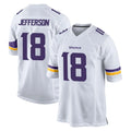 M.Vikings #18 Justin Jefferson Player White Home Game Odoa Stitched Jerseys