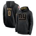 NY.Giants #0 Brian Burns Player Black Salute to Service Hoodies Limited Game Odoa Stitched Jerseys