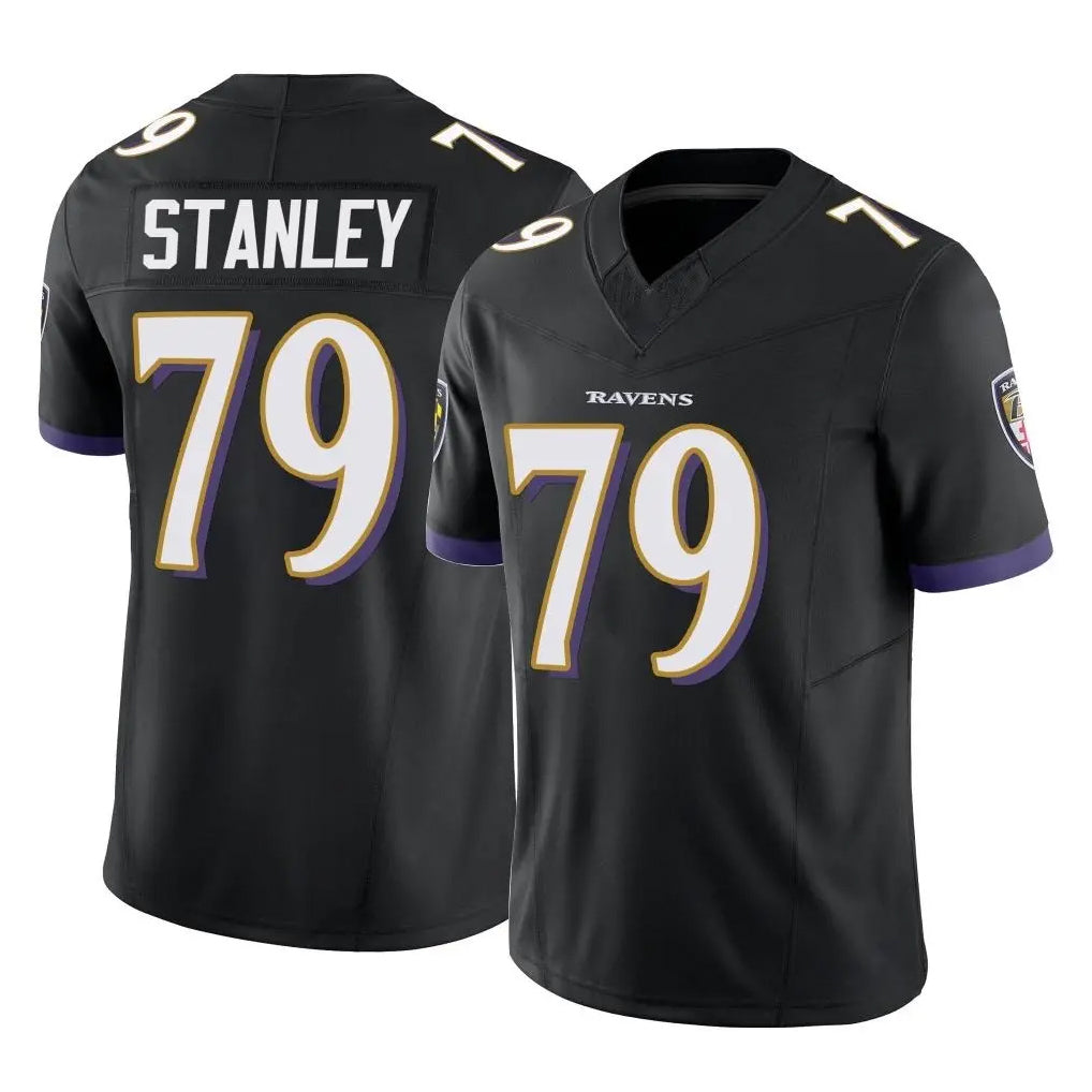 B.Ravens #79 Ronnie Stanley Player Black Vapor F.U.S.E. Limited Odoa Stitched Jerseys