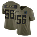 IN.Colts #56 Quenton Nelson Player Olive 2025 Salute To Service Limited Game Odoa Stitched Jerseys