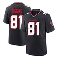 H.Texans #81 Jayden Higgins Player Navy Team Home Game Odoa Stitched Jerseys