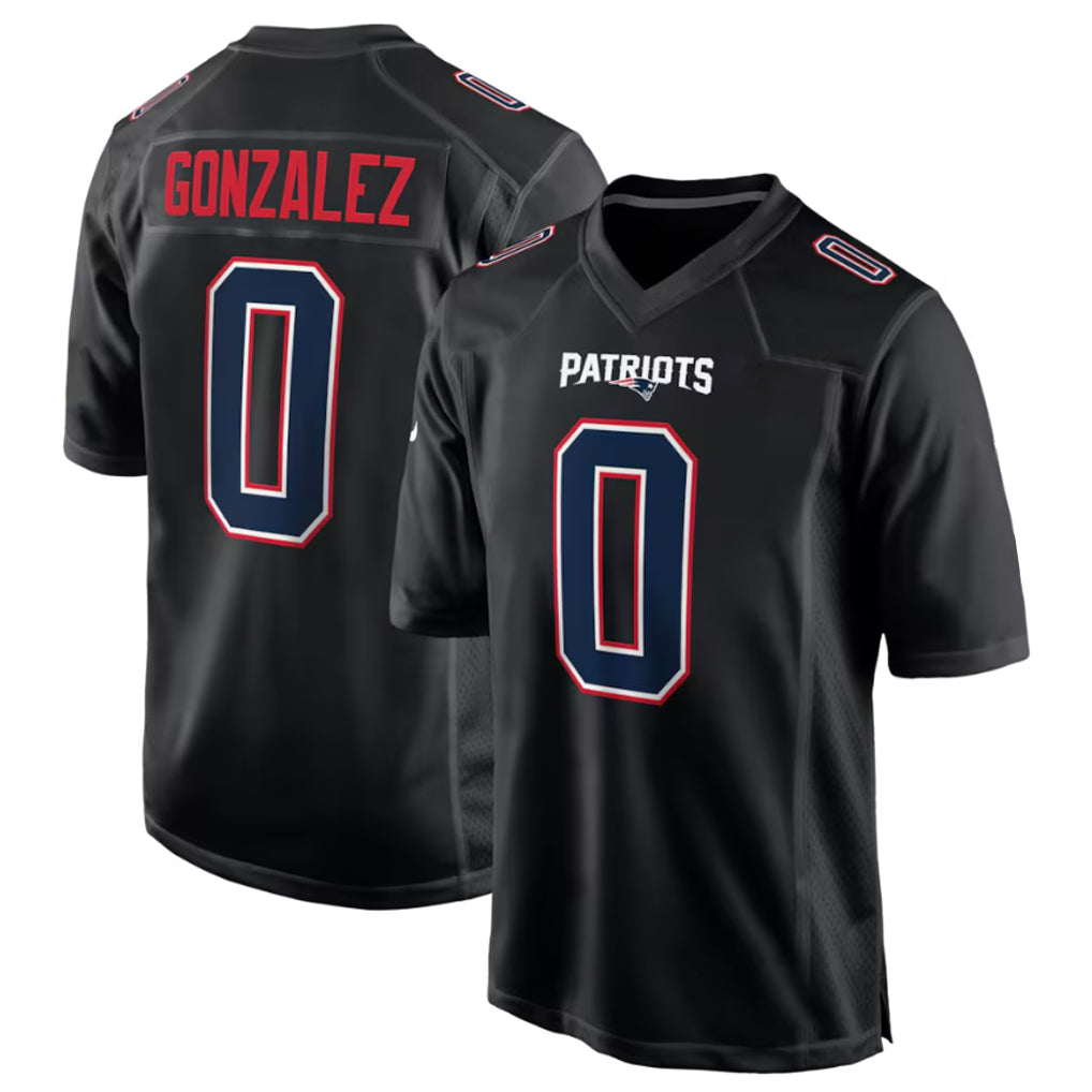 NE.Patriots #0 Christian Gonzalez Player Carbon Fashion Limited Home Game Odoa Stitched Jerseys