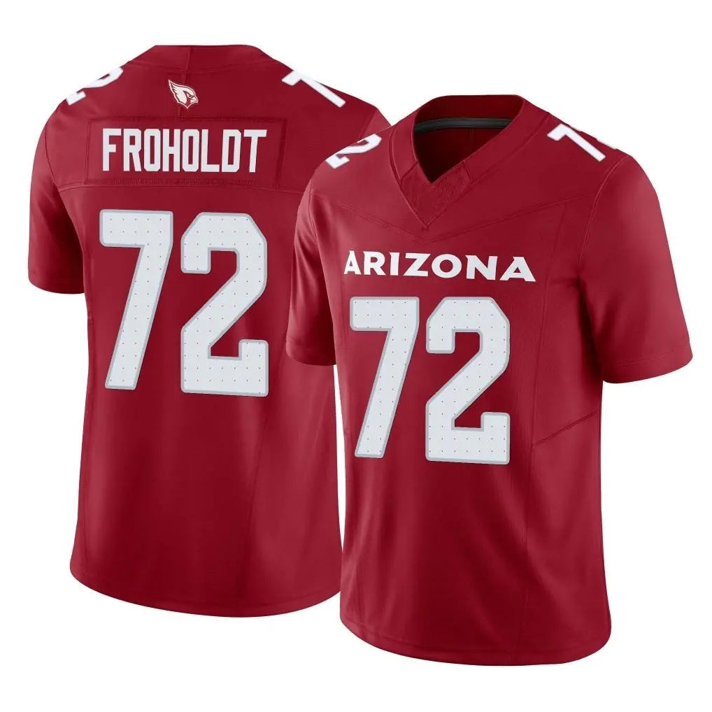 A.Cardinals #72 Hjalte Froholdt Player Cardinal Vapor F.U.S.E. Limited Home Game Odoa Stitched Jerseys