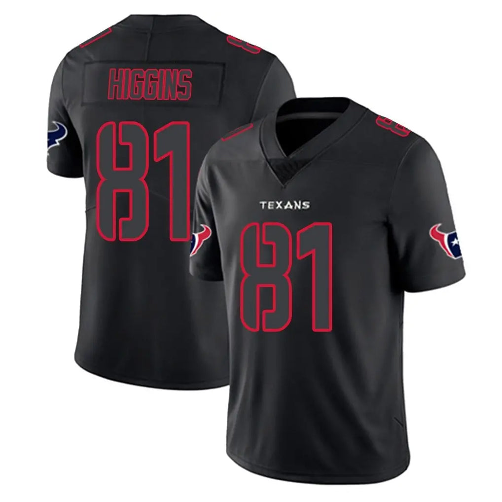 H.Texans #81 Jayden Higgins Player Black Impact Limited Game Odoa Stitched Jerseys