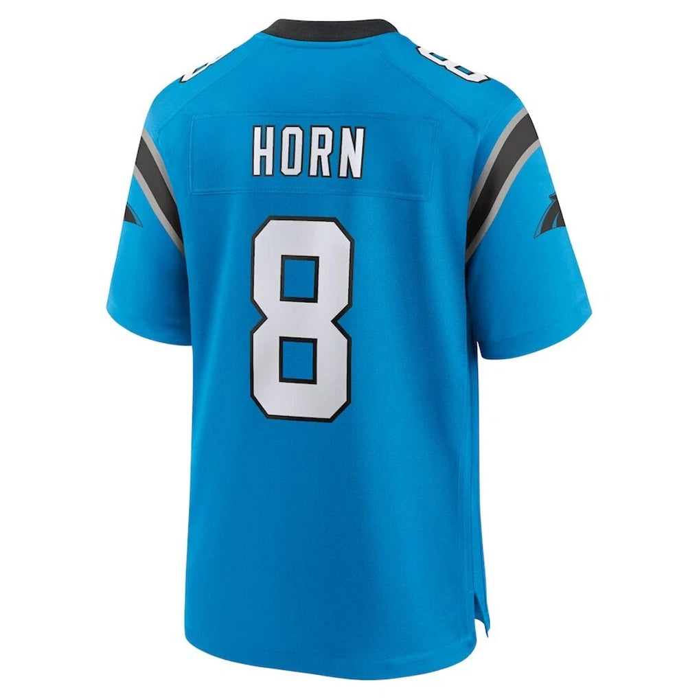 C.Panthers #8 Jaycee Horn Player Blue Home Game Odoa Stitched Jerseys