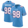 T.Titans #98 Jeffery Simmons Player Light Blue 2026 Game Home Odoa Stitched Jerseys