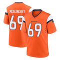 D.Broncos #69 Mike McGlinchey Player Orange Home Game Odoa Stitched Jerseys