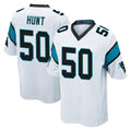 C.Panthers #50 Robert Hunt Player White Game Odoa Stitched Jerseys