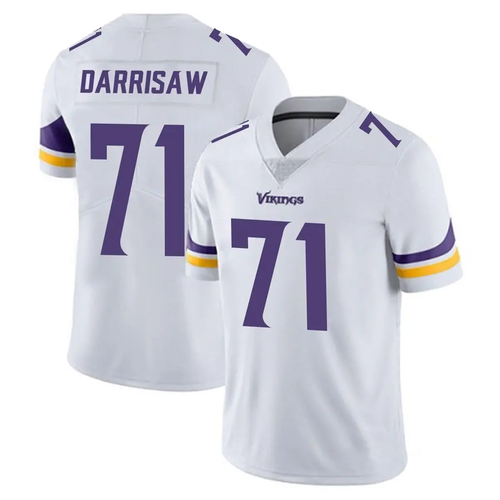 M.Vikings #71 Christian Darrisaw Player White Limited Vapor Untouchable Home Game Odoa Stitched Jerseys