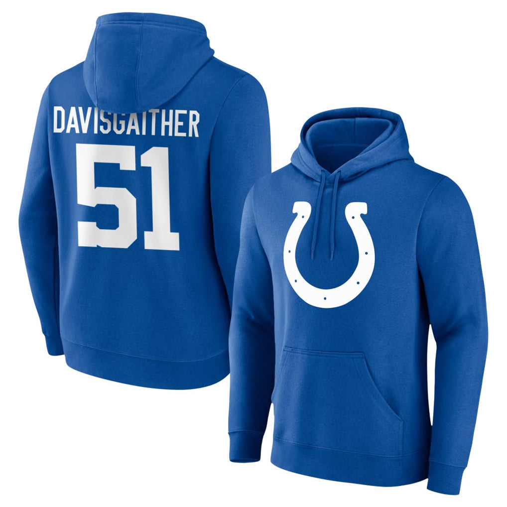 IN.Colts #51 Akeem Davis-Gaither Player Royal Pullover Hoodies Limited Game Odoa Stitched Jerseys