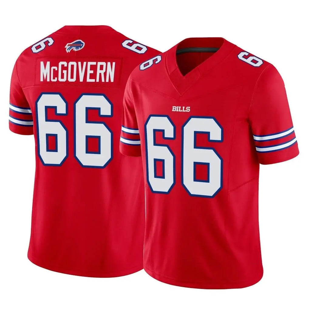 B.Bills #66 Connor McGovern Player Red Vapor F.U.S.E. Jersey Limited Home Game Odoa Stitched Jerseys