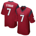 H.Texans #7 CJ Stroud Player Red Home Game Odoa Stitched Jerseys