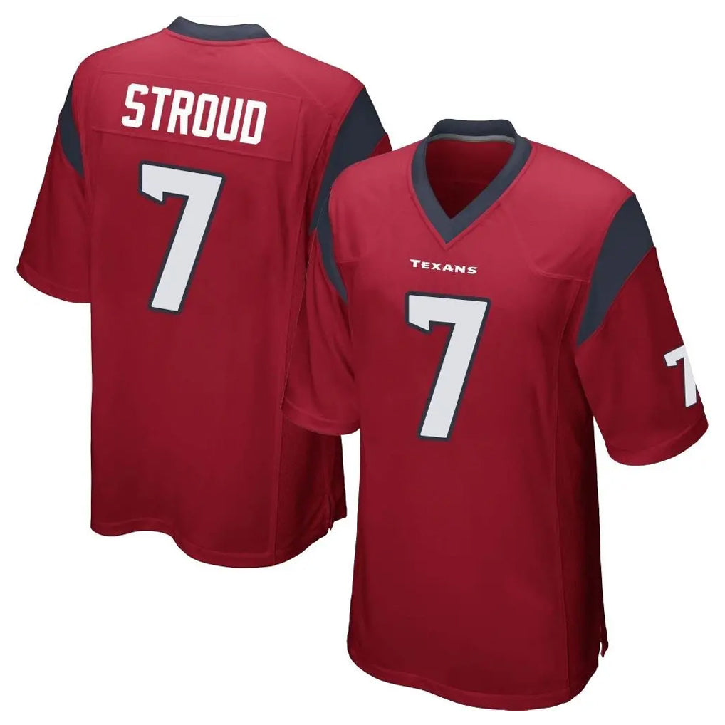 H.Texans #7 CJ Stroud Player Red Home Game Odoa Stitched Jerseys