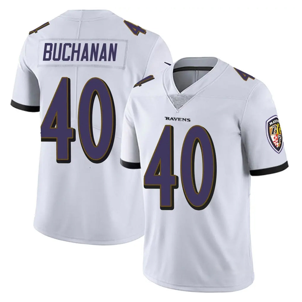 B.Ravens #40 Teddye Buchanan Player White Vapor F.U.S.E. Limited Odoa Stitched Jerseys