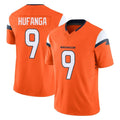 D.Broncos #9 Talanoa Hufanga Player Orange Vapor F.U.S.E. Limited Home Game Odoa Stitched Jerseys