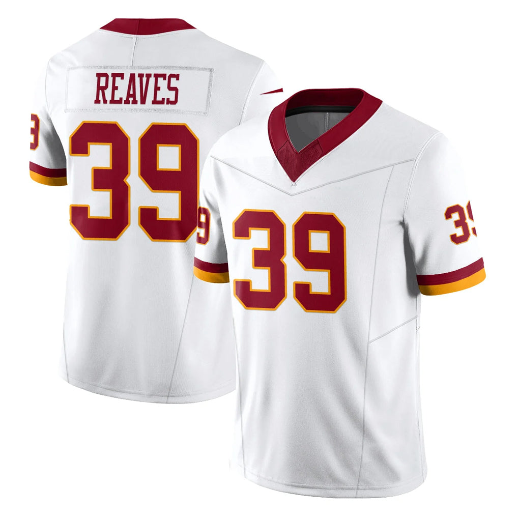 W.Commanders #39 Jeremy Reaves Player White Limited Vapor F.U.S.E. Home Game Odoa Stitched Jerseys