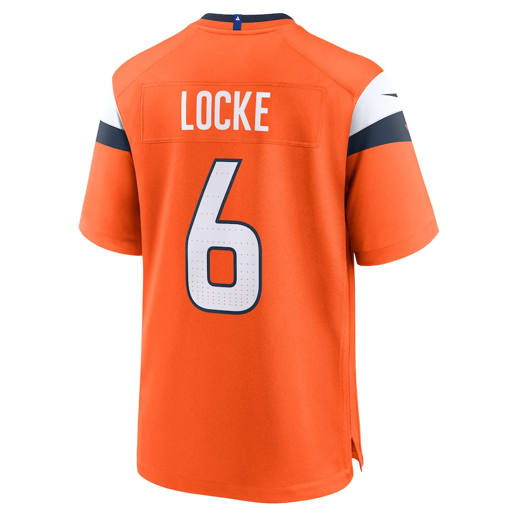 Odoa D.Broncos #6 P.J. Locke Orange  Team Game Jersey