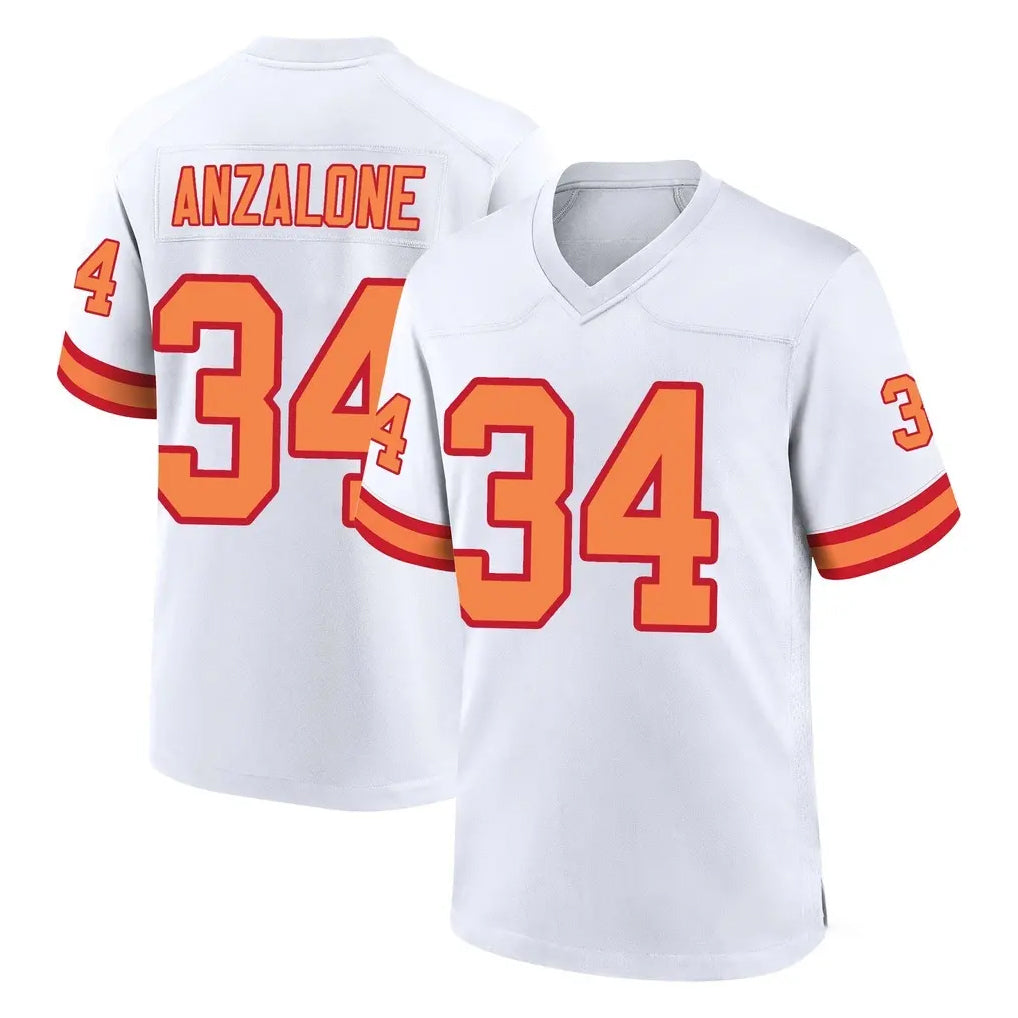 TB.Buccaneers #34 Alex Anzalone Player White '76 Home Game Odoa Stitched Jerseys