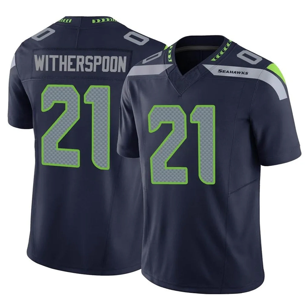 S.Seahawks #21 Devon Witherspoon Player Navy Limited Vapor F.U.S.E. Home Game Odoa Stitched Jerseys
