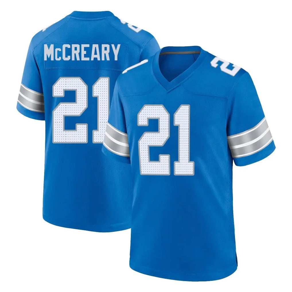 D.Lions #21 Roger McCreary Player Blue Alternate Home Game Odoa Stitched Jerseys
