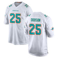 M.Dolphins #25 Tyrel Dodson Player White Limited Home Game Odoa Stitched Jerseys