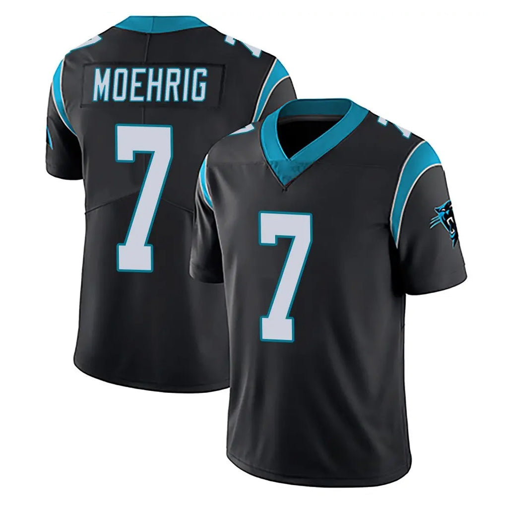 C.Panthers #7 Tre'von Moehrig Player Black Vapor Untouchable Limited Game Odoa Stitched Jerseys