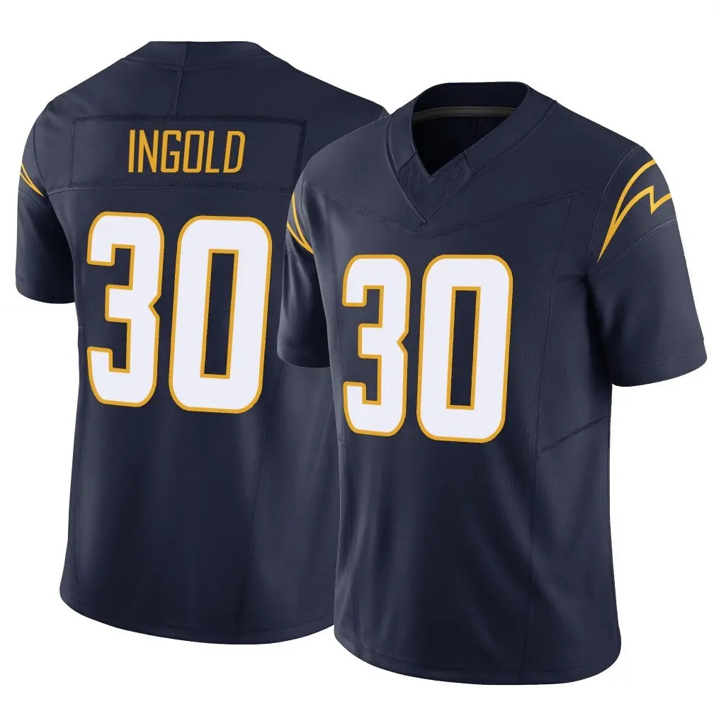 LA.Chargers #30 Alec Ingold Player Navy Limited Vapor F.U.S.E. Home Game Odoa Stitched Jerseys