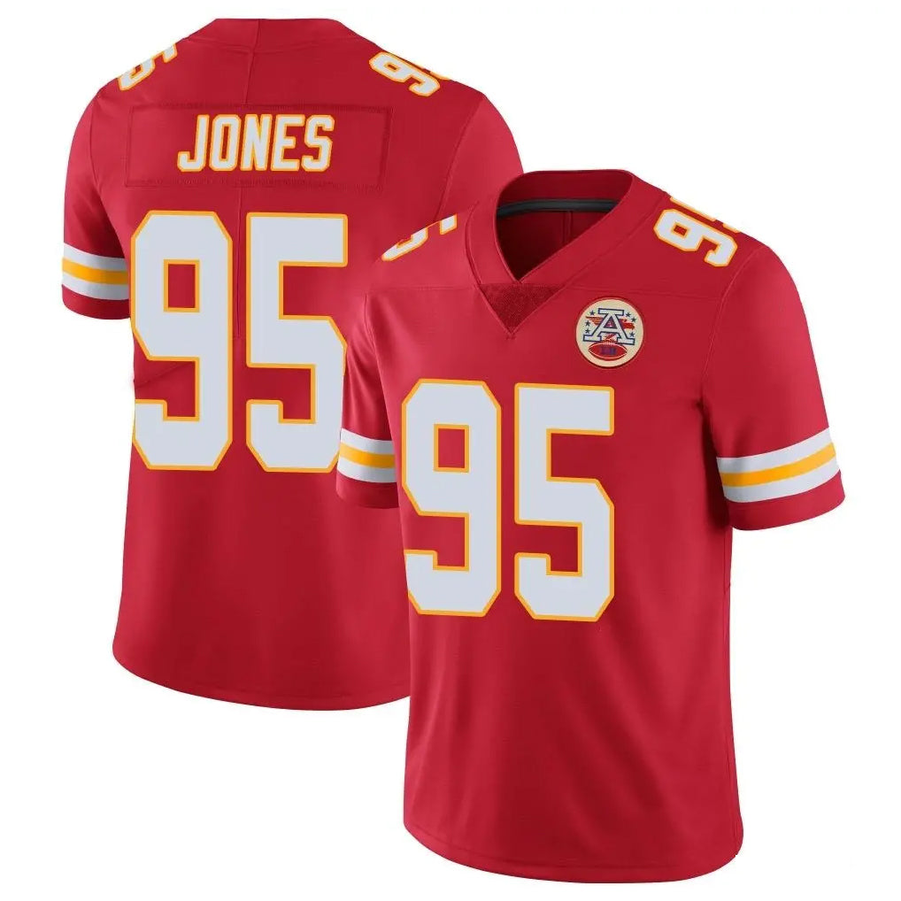 KC.Chiefs #95 Chris Jones Player Red Limited Vapor Untouchable Home Game Odoa Stitched Jerseys
