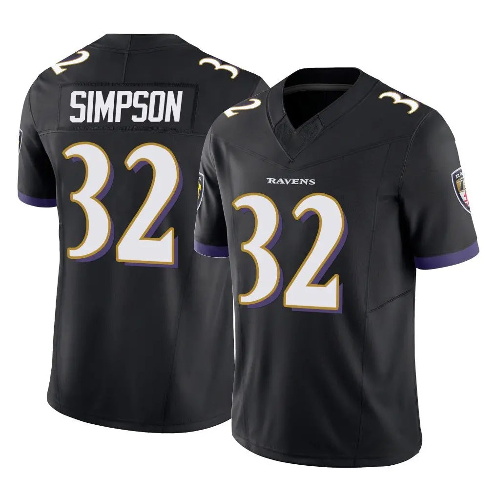 B.Ravens #32 Trenton Simpson Player Black Vapor F.U.S.E. Limited Odoa Stitched Jerseys