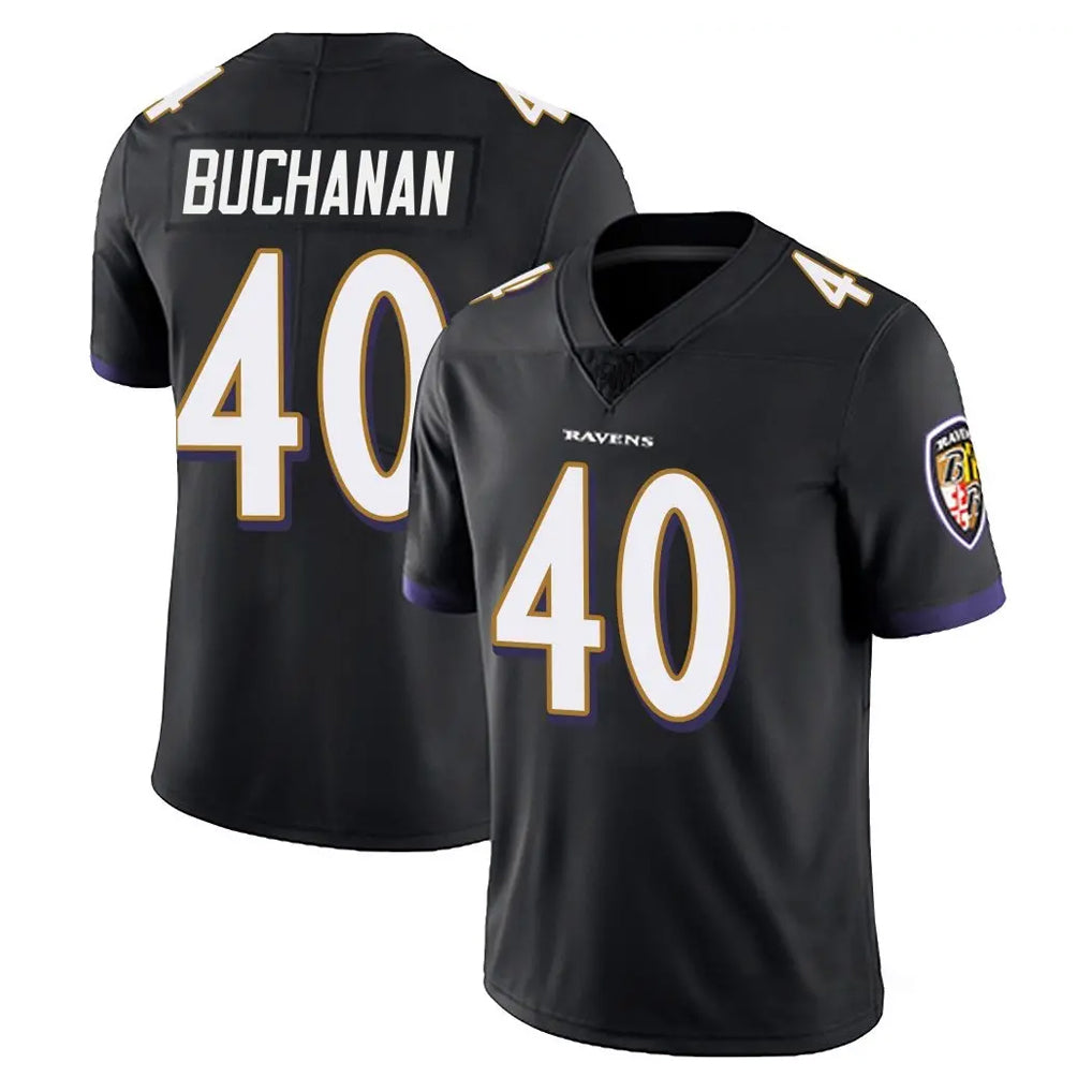 B.Ravens #40 Teddye Buchanan Player Black Vapor Untouchable Limited Home Game Odoa Stitched Jerseys