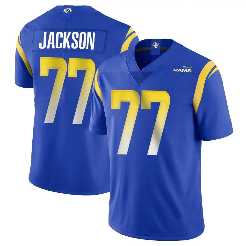 LA.Rams #77 Alaric Jackson Player Royal Limited Vapor Untouchable Home Game Odoa Stitched Jerseys