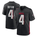 A.Falcons #4 Jahan Dotson Player Black Home Game Odoa Stitched Jerseys