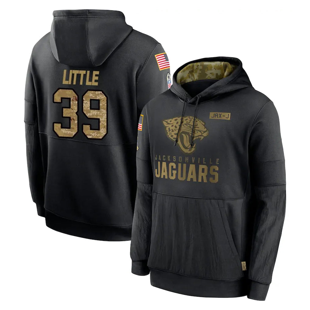 J.Jaguars #39 Cam Little Player Black Salute to Service Hoodies Limited Game Odoa Stitched Jerseys