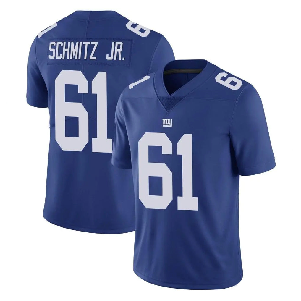 NY.Giants #61 John Michael Schmitz Jr. Player Royal Limited Vapor Untouchable Home Game Odoa Stitched Jerseys
