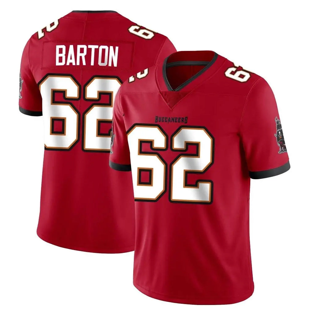 TB.Buccaneers #62 Graham Barton Player Red Limited Vapor Home Game Odoa Stitched Jerseys