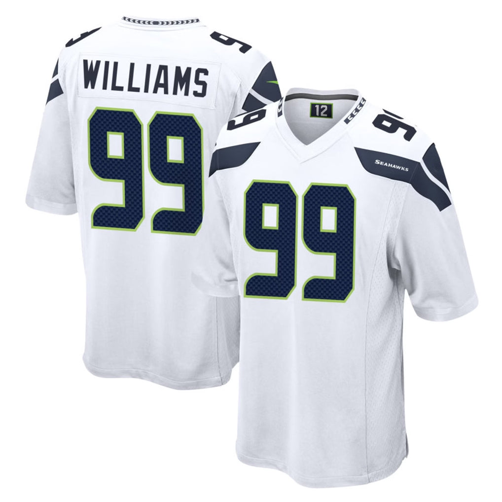 S.Seahawks #99 Leonard Williams Player White Home Game Odoa Stitched Jerseys