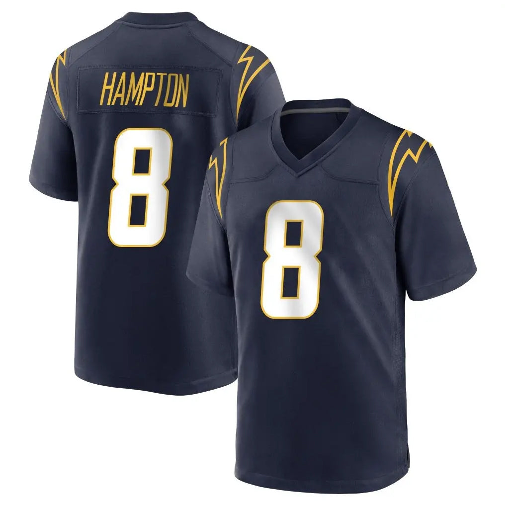 LA.Chargers #8 Omarion Hampton Player Navy Home Game Odoa Stitched Jerseys