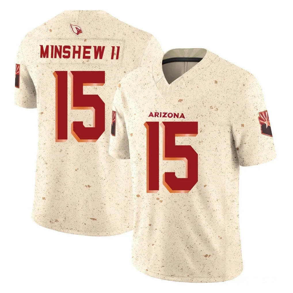 A.Cardinals #15 Gardner Minshew II Player Cream Rivalries Collection Vapor Limited Home Game Odoa Stitched Jerseys