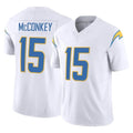 LA.Chargers #15 Ladd McConkey Player White Limited Vapor F.U.S.E. Home Game Odoa Stitched Jerseys